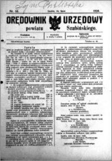 Orędownik Urzędowy powiatu Szubińskiego 1924.07.26 R.5 nr 58