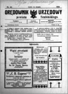 Orędownik Urzędowy powiatu Szubińskiego 1924.08.23 R.5 nr 65