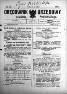 Orędownik Urzędowy powiatu Szubińskiego 1924.09.06 R.5 nr 69