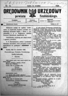 Orędownik Urzędowy powiatu Szubińskiego 1924.09.24 R.5 nr 73