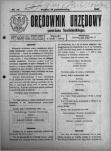 Orędownik Urzędowy powiatu Szubińskiego 1924.10.15 R.5 nr 79