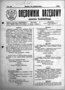 Orędownik Urzędowy powiatu Szubińskiego 1924.10.18 R.5 nr 80