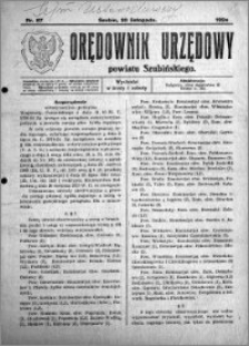 Orędownik Urzędowy powiatu Szubińskiego 1924.11.20 R.5 nr 87