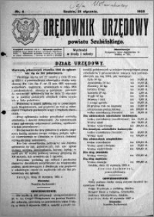 Orędownik Urzędowy powiatu Szubińskiego 1925.01.21 R.6 nr 4