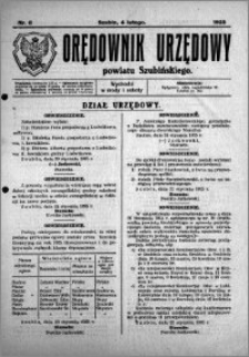 Orędownik Urzędowy powiatu Szubińskiego 1925.02.04 R.6 nr 6