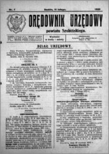 Orędownik Urzędowy powiatu Szubińskiego 1925.02.11 R.6 nr 7