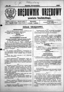 Orędownik Urzędowy powiatu Szubińskiego 1925.04.18 R.6 nr 21