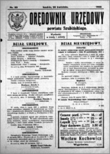 Orędownik Urzędowy powiatu Szubińskiego 1925.04.25 R.6 nr 23