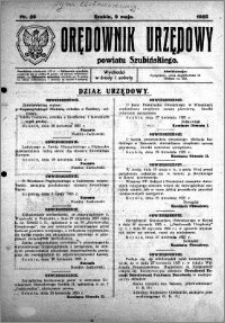Orędownik Urzędowy powiatu Szubińskiego 1925.05.09 R.6 nr 25