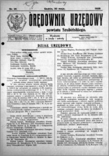Orędownik Urzędowy powiatu Szubińskiego 1925.05.30 R.6 nr 31