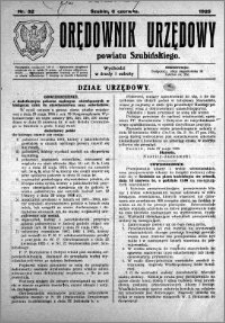 Orędownik Urzędowy powiatu Szubińskiego 1925.06.06 R.6 nr 32