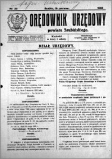 Orędownik Urzędowy powiatu Szubińskiego 1925.06.10 R.6 nr 33