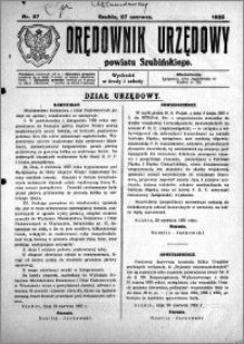 Orędownik Urzędowy powiatu Szubińskiego 1925.06.27 R.6 nr 37