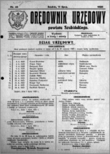 Orędownik Urzędowy powiatu Szubińskiego 1925.07.11 R.6 nr 40