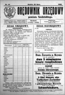 Orędownik Urzędowy powiatu Szubińskiego 1925.07.25 R.6 nr 43