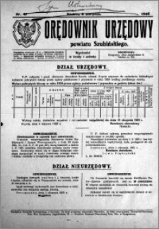 Orędownik Urzędowy powiatu Szubińskiego 1925.08.08 R.6 nr 47