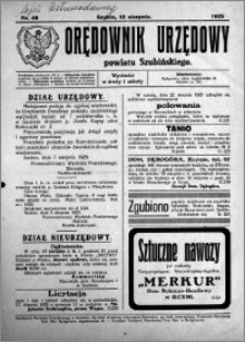 Orędownik Urzędowy powiatu Szubińskiego 1925.08.12 R.6 nr 48
