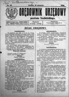 Orędownik Urzędowy powiatu Szubińskiego 1925.08.15 R.6 nr 49