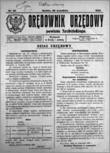 Orędownik Urzędowy powiatu Szubińskiego 1925.09.26 R.6 nr 60