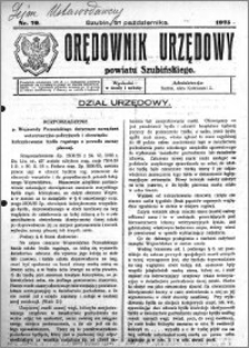 Orędownik Urzędowy powiatu Szubińskiego 1925.10.31 R.6 nr 70