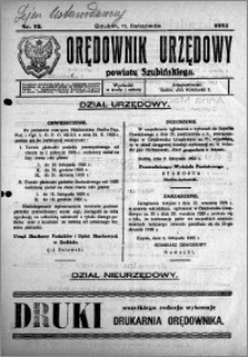 Orędownik Urzędowy powiatu Szubińskiego 1925.11.11 R.6 nr 73