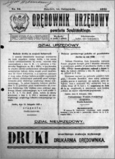Orędownik Urzędowy powiatu Szubińskiego 1925.11.14 R.6 nr 74