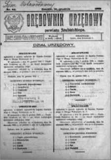 Orędownik Urzędowy powiatu Szubińskiego 1925.12.19 R.6 nr 84