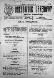 Orędownik Urzędowy powiatu Szubińskiego 1925.12.23 R.6 nr 85