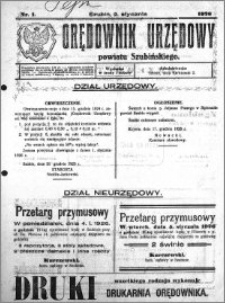 Orędownik Urzędowy powiatu Szubińskiego 1926.01.02 R.7 nr 1