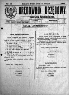 Orędownik Urzędowy powiatu Szubińskiego 1926.02.10 R.7 nr 12