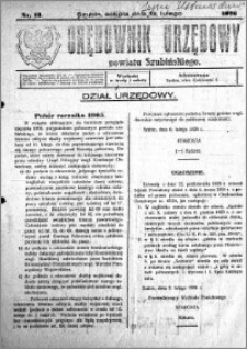 Orędownik Urzędowy powiatu Szubińskiego 1926.02.13 R.7 nr 13