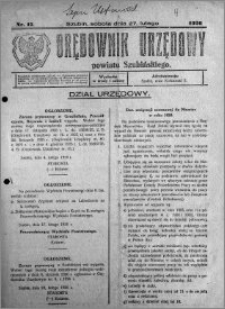 Orędownik Urzędowy powiatu Szubińskiego 1926.02.27 R.7 nr 17