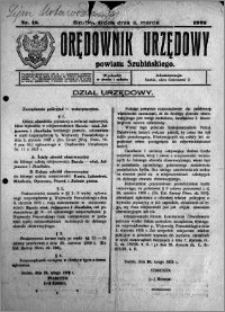 Orędownik Urzędowy powiatu Szubińskiego 1926.03.03 R.7 nr 18