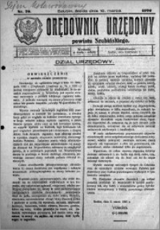 Orędownik Urzędowy powiatu Szubińskiego 1926.03.10 R.7 nr 20