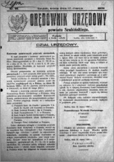 Orędownik Urzędowy powiatu Szubińskiego 1926.03.17 R.7 nr 22