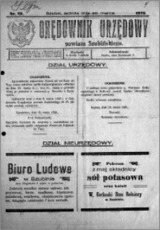 Orędownik Urzędowy powiatu Szubińskiego 1926.03.20 R.7 nr 23