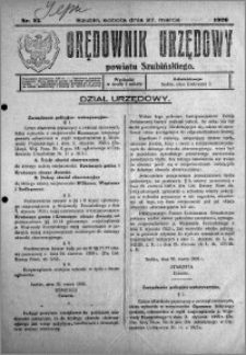 Orędownik Urzędowy powiatu Szubińskiego 1926.03.27 R.7 nr 25