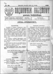 Orędownik Urzędowy powiatu Szubińskiego 1926.05.05 R.7 nr 36