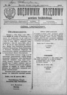 Orędownik Urzędowy powiatu Szubińskiego 1926.06.23 R.7 nr 50