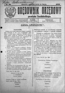 Orędownik Urzędowy powiatu Szubińskiego 1926.07.31 R.7 nr 61