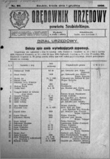 Orędownik Urzędowy powiatu Szubińskiego 1926.12.01 R.7 nr 96