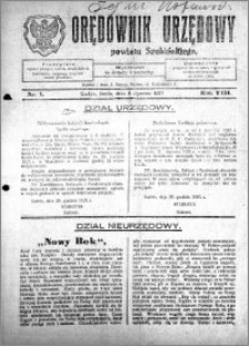 Orędownik Urzędowy powiatu Szubińskiego 1927.01.05 R.8 nr 1