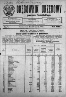 Orędownik Urzędowy powiatu Szubińskiego 1927.01.26 R.8 nr 7