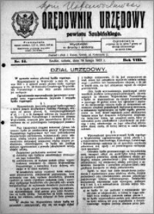 Orędownik Urzędowy powiatu Szubińskiego 1927.02.19 R.8 nr 14