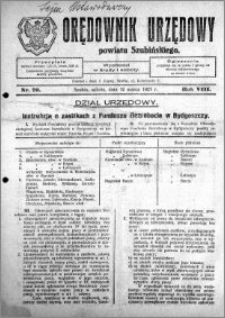 Orędownik Urzędowy powiatu Szubińskiego 1927.03.12 R.8 nr 20
