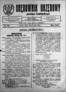 Orędownik Urzędowy powiatu Szubińskiego 1927.05.04 R.8 nr 35