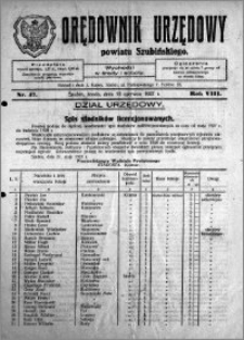 Orędownik Urzędowy powiatu Szubińskiego 1927.06.15 R.8 nr 47