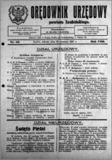 Orędownik Urzędowy powiatu Szubińskiego 1927.06.25 R.8 nr 50