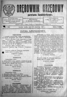 Orędownik Urzędowy powiatu Szubińskiego 1927.09.14 R.8 nr 73