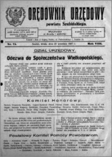 Orędownik Urzędowy powiatu Szubińskiego 1927.09.21 R.8 nr 75